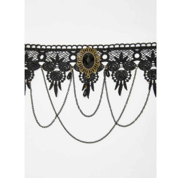 NEW Dolls Kill Handmade Delicate Fate Black Lace Choker Necklace - Picture 11 of 11